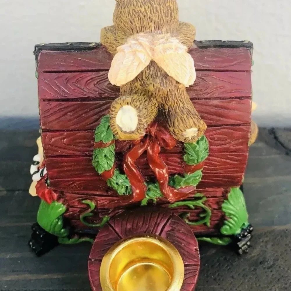 Vintage Giftco Christmas Holiday Candle Holder Climbing Bears Vi Bears
